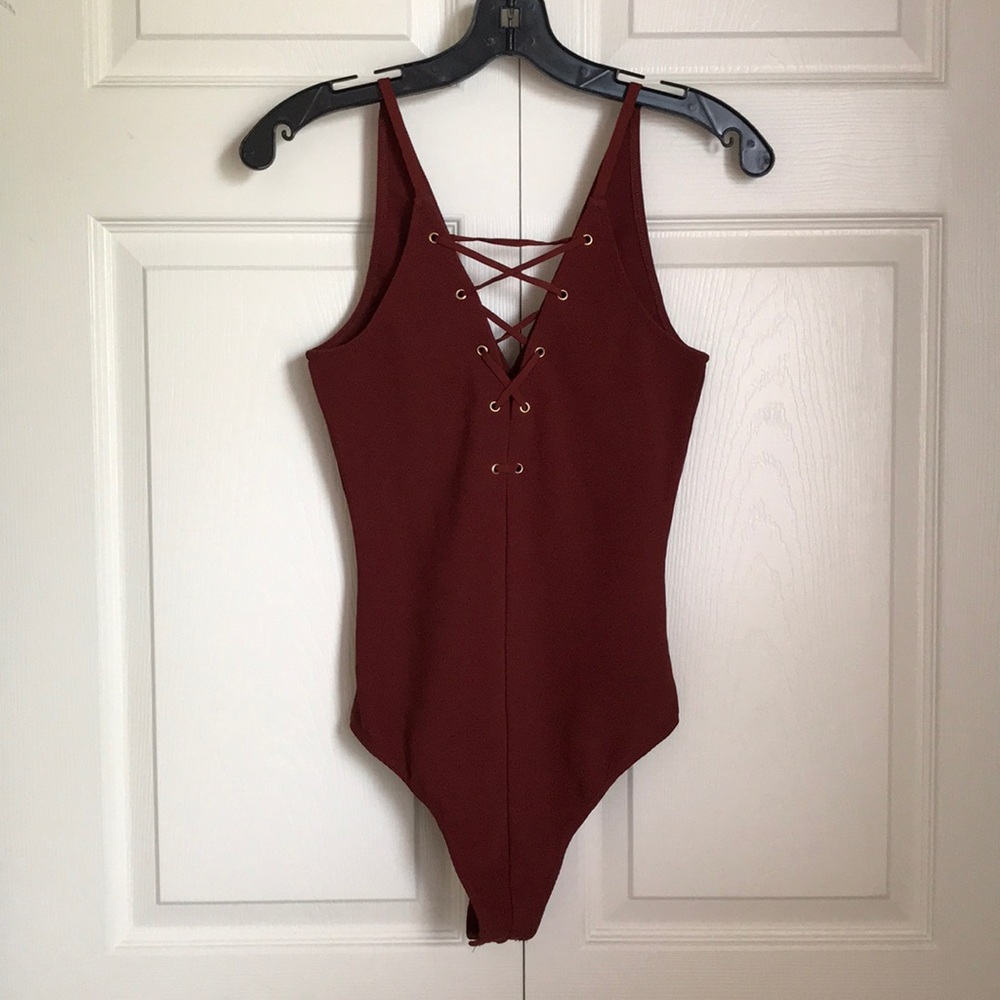Express One Eleven Lace-up Bodysuit XS